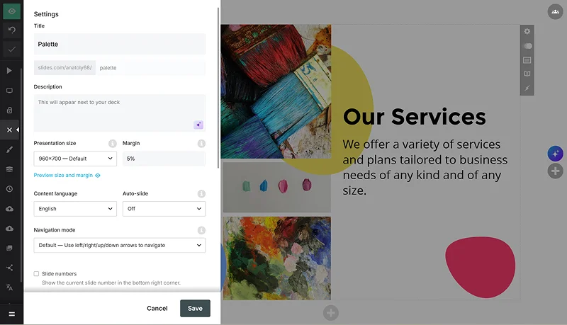 дублирование слайдов